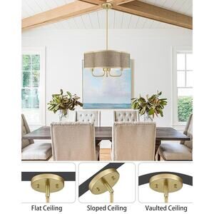 4 Light Mid Century Modern Chandelier Light